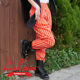 Cookman正規取扱店 【本物・正規品】 新品 クックマン Cookman Chef Pants Stripe シェフパンツ ストライプ ORANGE オレンジ メンズ レディース 999005880048