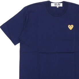 【本物・正規品】 新品 プレイ コムデギャルソン PLAY COMME des GARCONS MENS GOLD HEART ONE POINT TEE Tシャツ NAVYxGOLD メンズ