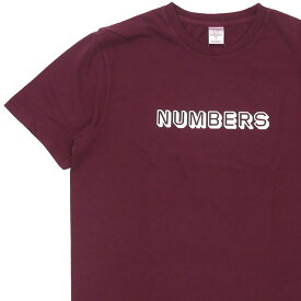 【本物・正規品】 新品 ナンバーズ Numbers 3-D WORDMARK-S/S T-SHIRT Tシャツ PORT バーガンディー メンズ