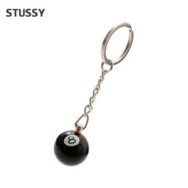 【本物・正規品】 新品 ステューシー STUSSY 8 BALL KEYCHAIN キーチェーン キーホルダー BLACK ブラック 黒 メンズ レディース 新作