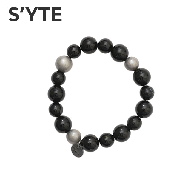  新品 サイト S'YTE Onyx Bead Bracelet オニキス ブレスレット BLACK ブラック 黒 メンズ レディース Yohji Yamamoto ヨウジヤマモト
