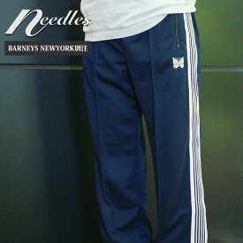 【本物・正規品】 新品 ニードルズ NEEDLES BARNEYS NEWYORK別注 バーニーズ ニューヨーク Track Pant トラック パンツ NAVY ネイビー メンズ 新作 ラインパンツ サイドライン ジャージ チョウチョ パピヨン ストリート