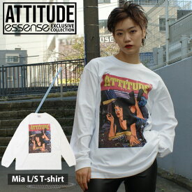 【本物・正規品】 新品 エッセンス essense x アティチュード ATTITUDE Mia L/S T-shirt 長袖Tシャツ ロンティー ロンT WHITE ホワイト 白 メンズ レディース