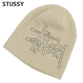 【本物・正規品】 新品 ステューシー STUSSY STITCH BASIC LOGO SKULLCAP スカルキャップ ビーニー ニットキャップ メンズ レディース 新作