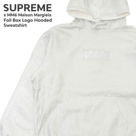 【本物・正規品】 新品 シュプリーム SUPREME x メゾン マルジェラ MM6 Maison Margiela 24SS Foil Box Logo Hooded Sweatshirt ボックスロゴ フーディー スウェット パーカー メンズ レディース 2024SS 新作 ストリート スケート スケーター エムエム6