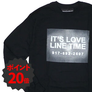 [Ԍ|Cg20{I] 917 iCZu Nine One Seven Love Line Long Sleeve TShirt TVc BLACK 202000933131+yViz