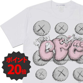 [期間限定ポイント20倍！] 新品 コムデギャルソン シャツ COMME des GARCONS SHIRT x カウズ KAWS CDG T-Shirt 1 Tシャツ WHITE ホワイト 白 メンズ