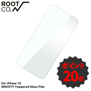 [Ԍ|Cg20{I] Vi [gR[ ROOT CO. GTG-437359 iPhone 15 GRAVITY Tempered Glass Film KXtB tیtB CLEAR NA
