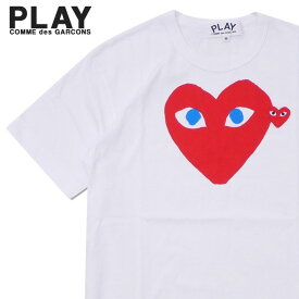 【本物・正規品】 PLAY COMME des GARCONS プレイ コムデギャルソン MEN'S BLUE EYE HEART PRINT TEE Tシャツ WHITExRED 200007771040x【新品】