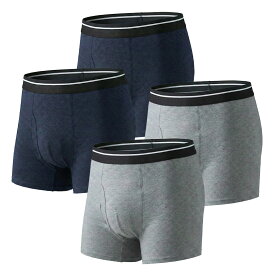 【累計15万枚突破】尿漏れパンツ 紳士用 吸水20cc 前開きタイプ 軽失禁対応 抗菌防臭加工 4枚組 M〜3L 大きいサイズ 中高年向け グレー/ネイビー
