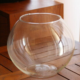 リサイクルガラス ドームベース L 花器 テラリウム 金魚鉢 鉢 エアプランツ おしゃれ ハンドメイド シンプル ラウンド 北欧 アジアン雑貨