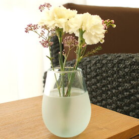 ツートン ガラス フラワーベース エッグ 花瓶 ガラス フラワーベース おしゃれ 丸型 シンプル アジアン バリ 北欧