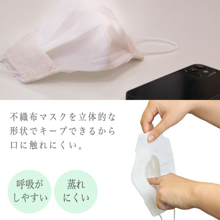楽天市場】【送料無料】 おしゃれ カバー マスクインナー レース 