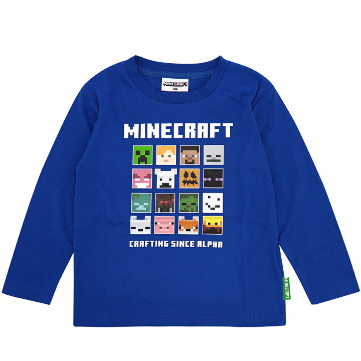 楽天市場】マインクラフト 長袖 Tシャツ ロングTシャツ 120 130 140 