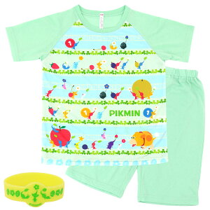 ピクミン 光るパジャマ 半袖 パジャマ 勇気が出る リング付き 120 130 140 キッズ 男の子 女の子 子供 子ども こども 男児 女児 小学生 小学校 ヒカリピクミン 氷ピクミン ブルー グリーン 青 緑