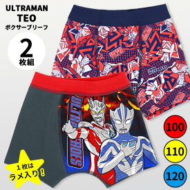 ウルトラマンテオ ボクサーブリーフ 豪華版 ボクサーパンツ 男の子 2枚セット 2枚組 100 110 120 前閉じ ウルトラマン プレミアム キャラフル ラメ 本体綿100％ ネームタグ 名前欄 名前が書ける キッズ 子供 パンツ 下着 インナー 男児 男子 キャラクター //メール便発送可