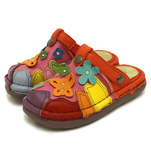 【送料無料】Estacion〜エスタシオン〜・フラワーモチーフ2wayサボシューズ【tg091-1】