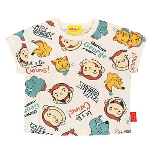 おさるのジョージ Tシャツ 半袖 キッズ 男の子 保育園 幼稚園 こども園 綿100% 80 90 95 100 110 120 服 トップス 子供服 カジュアル 通園 登園 プレゼント ギフト 孫 甥 //メール便 なら 送料無料
