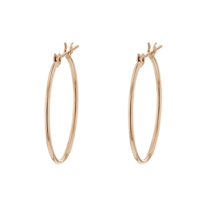楽天市場】ピアス レディース K18 ピンクゴールド 18k 18金 フープ 