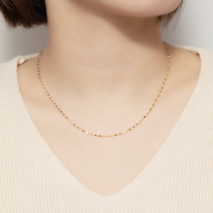 楽天市場】ネックレス レディース K18 イエローゴールド 18k 18金 