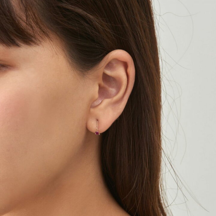 楽天市場】ピアス レディース ルビー K18 ピンクゴールド 18k 18金 
