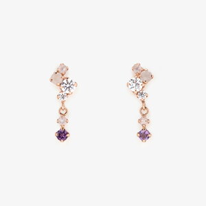 【10/30 0:00-23:59迄ポイント10倍!】 ピアス レディース ライトアメジスト K10 ピンクゴールド 10k 10金 【 ESTELLE エステール 】 プレゼント 贈り物 ギフト 20代 30代 40代 50代 60代 ジュエリー