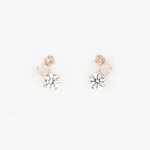 【10/30 0:00-23:59迄ポイント10倍!】 ピアス レディース キュービックジルコニア K10 ピンクゴールド 10k 10金 【 ESTELLE エステール 】 プレゼント 贈り物 ギフト 20代 30代 40代 50代 60代 ジュエリー