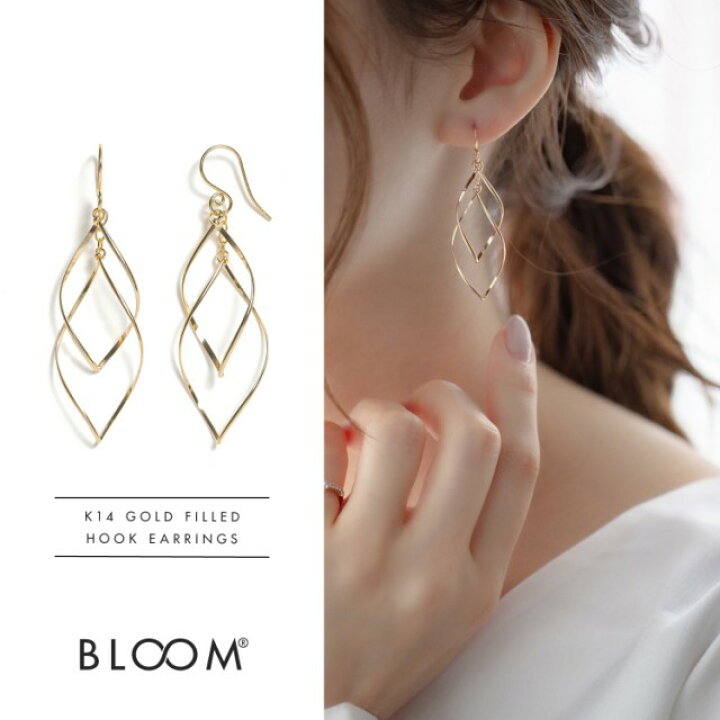 楽天市場】ピアス レディース K14 ゴールドフィルド 14k 14金 【 BLOOM  