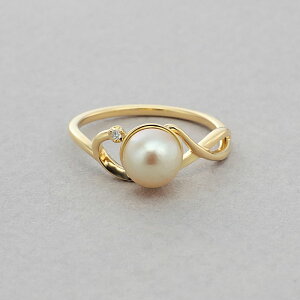 リング 指輪 レディース パール あこや真珠 K10 イエローゴールド 10k 10金 【 ESTELLE エステール 】 プレゼント 贈り物 ギフト 20代 30代 40代 50代 60代 ジュエリー