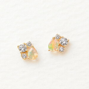 ピアス レディース オパール K10 イエローゴールド 10k 10金 【 BLOOM ブルーム 】 プレゼント 贈り物 ギフト 20代 30代 40代 50代 60代 ジュエリー