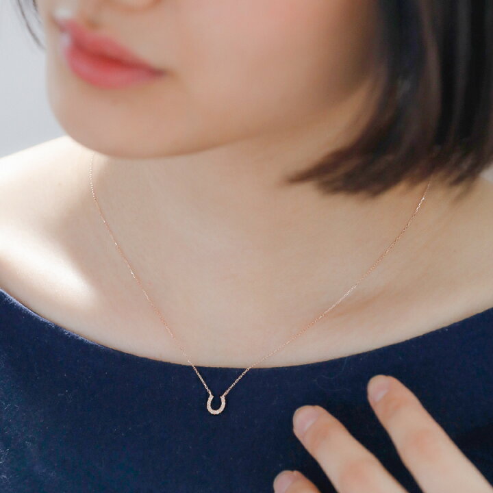 楽天市場】ネックレス レディース ダイヤモンド K10 ピンクゴールド 