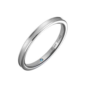 【 BLOOM ブルーム 】 ペアリング 指輪 メンズ ブルーダイヤモンド ステンレス アレルギー対応 4月誕生石 0191-0520-0017 プレゼント 贈り物 ギフト 20代 30代 40代 50代 60代 ジュエリー