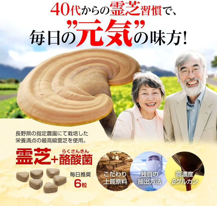 楽天市場】プレミアム 霊芝 180粒 (約1カ月分) 霊芝 赤芝 赤霊 れいし 