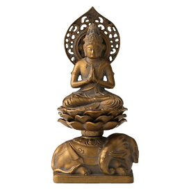 十二支のお守本尊 15cm八体仏 普賢菩薩 古美金 巳年生まれのお守り本尊 干支 十二支 高岡銅器 オブジェ 鋳造仏 母の日 父の日 敬老の日 誕生日 プレゼント ギフト お祝い事 開運グッズ おすすめ 人気 日本製 正規品 送料無料