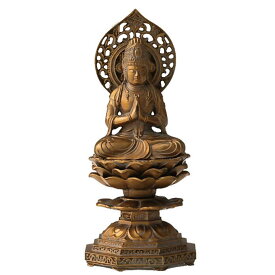 十二支のお守本尊 15cm八体仏 勢至菩薩 古美金 午年生まれのお守り本尊 干支 十二支 高岡銅器 オブジェ 鋳造仏 母の日 父の日 敬老の日 誕生日 プレゼント ギフト お祝い事 開運グッズ おすすめ 人気 日本製 正規品 送料無料