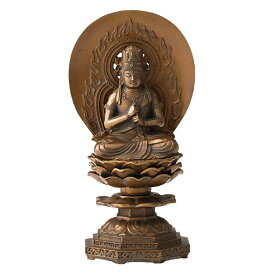 十二支のお守本尊 15cm八体仏 大日如来 古美金 未年・申年生まれのお守り本尊 干支 十二支 高岡銅器 オブジェ 鋳造仏 母の日 父の日 敬老の日 誕生日 プレゼント ギフト お祝い事 開運グッズ おすすめ 人気 日本製 正規品 送料無料