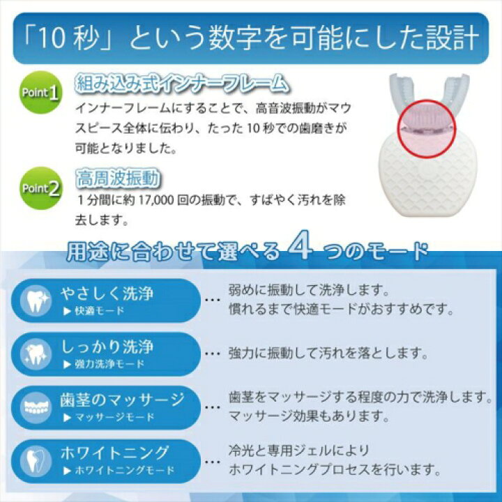 楽天市場】360度電動歯ブラシ マウスクリン スターターキット（本体 