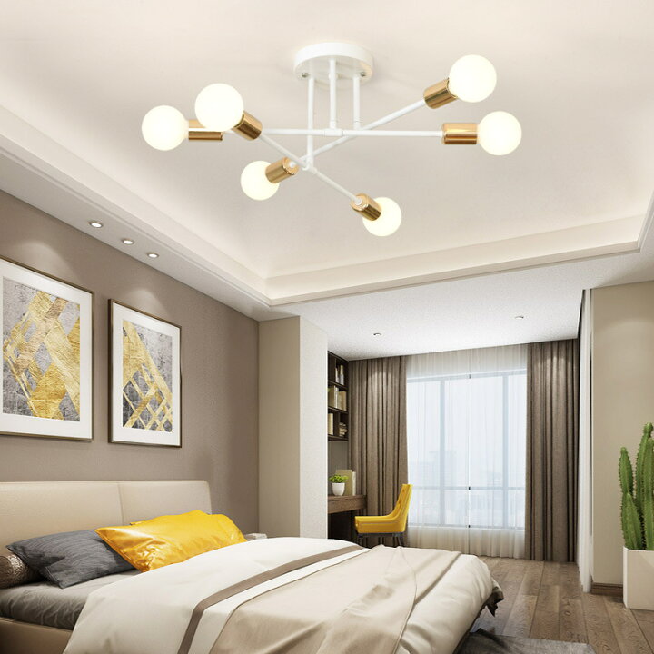 Chandelier, 寝室用LEDシャンデリアライトブラックホワイトスクエア 