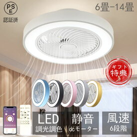 シーリングファンライト DCモーター LED おしゃれ 北欧 シーリングファン オシャレ 6畳 8畳 10畳 12畳 調光調色 APP対応 ファン付き照明 6段階風量調節 静音 軽量 シーリングライト リモコン付き 扇風機 ライトサーキュレーター 母の日