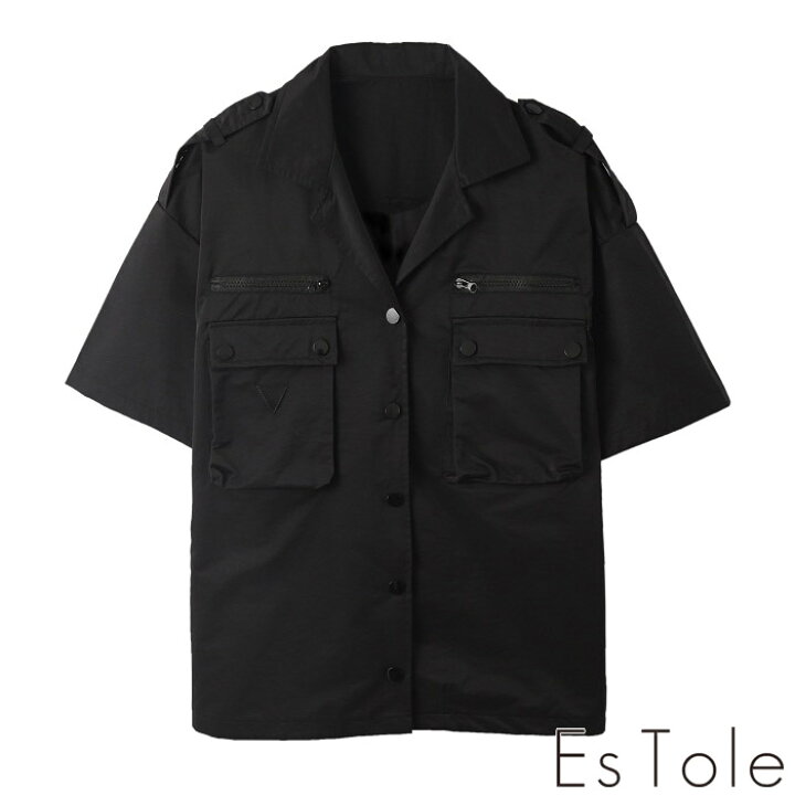 楽天市場】【送料無料】EsTole マルチポケット半袖シャツ ミリタリー 