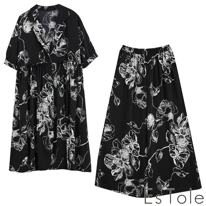 SALE/37%OFF】 シャツワンピース モノトーン 絞り調 半袖 ゆったり モード系 黒 白 シャツワンピース モノトーン 絞り調 半袖 ゆったり モード系 黒 白