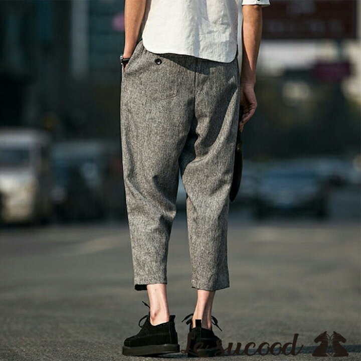 楽天市場】【Le sucood】イージークロップドパンツ ワイドレッグパンツ 