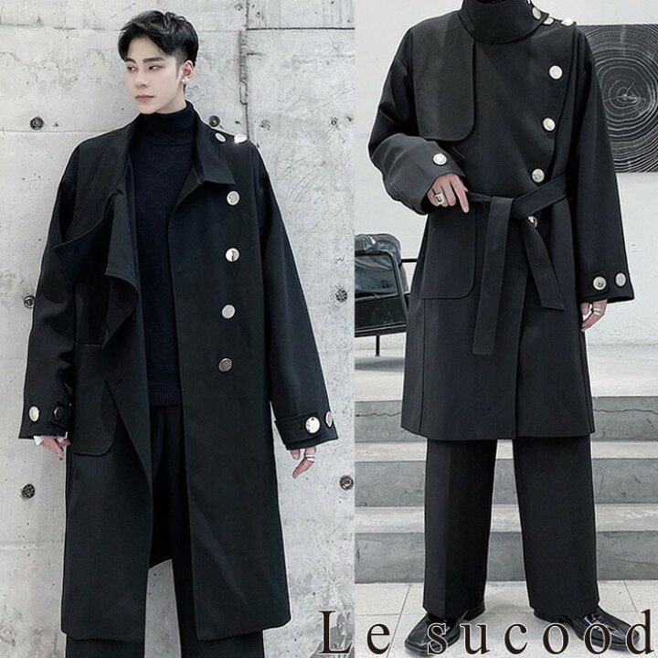 楽天市場】【Le sucood】スタンドカラーメタルボタンコート ナポレオン  