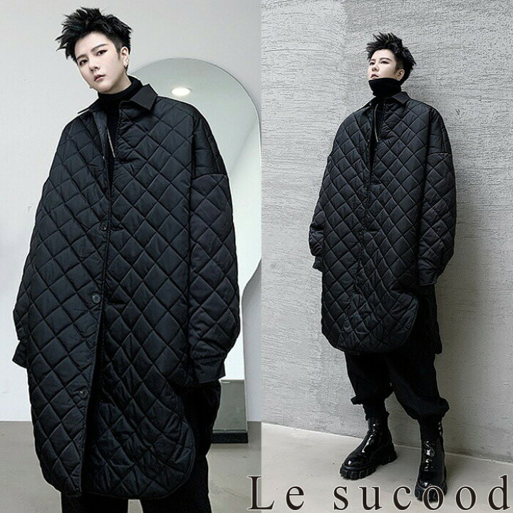 楽天市場】【Le sucood】ラウンドカットキルティングコート ロング 