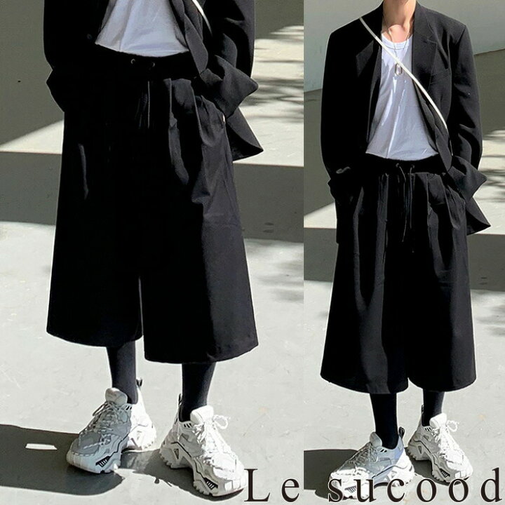 楽天市場】【Le sucood】7分丈クロップドパンツ ワイドレッグパンツ 