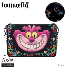 【Loungefly公式】DISNEY ALICE IN WONDERLAND CHESHIRE CAT CROSSBODY BAG ラウンジフライ ディズニー 不思議の国のアリス チェシャ猫 チシャ猫 刺繍 クロスボディバッグ 斜め掛け
