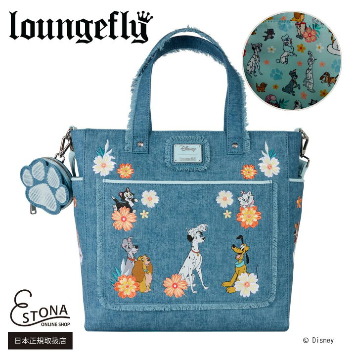 楽天市場】【Loungefly公式】DISNEY DOGS & CATS FAUX DENIM 