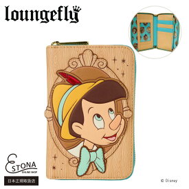 【Loungefly公式】DISNEY PINOCCHIO ZIP AROUND WALLET ラウンジフライ ウォレット ディズニー ピノキオ 財布 小銭入れ カード入れ