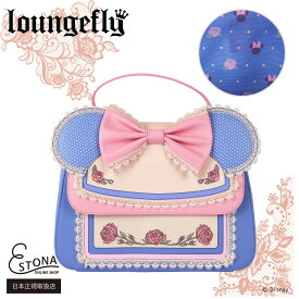 【Loungefly公式】DISNEY MINNIE FLORAL AND LACE EARS CROSSBODY BAG ラウンジフライ ディズニー フローラル レース リボン ミニー 耳 バラ クロスボディバッグ ハンドバッグ 斜め掛け