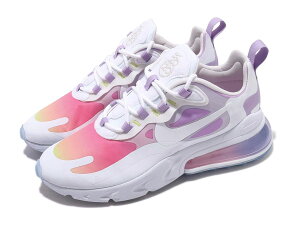 NIKE WMNS AIR MAX 270 REACTiCL EBY GA }bNX 270 ANg sN MULTI-COLOR/WHITE-WHITE-METALLIC GOLD 20-02-0102#80